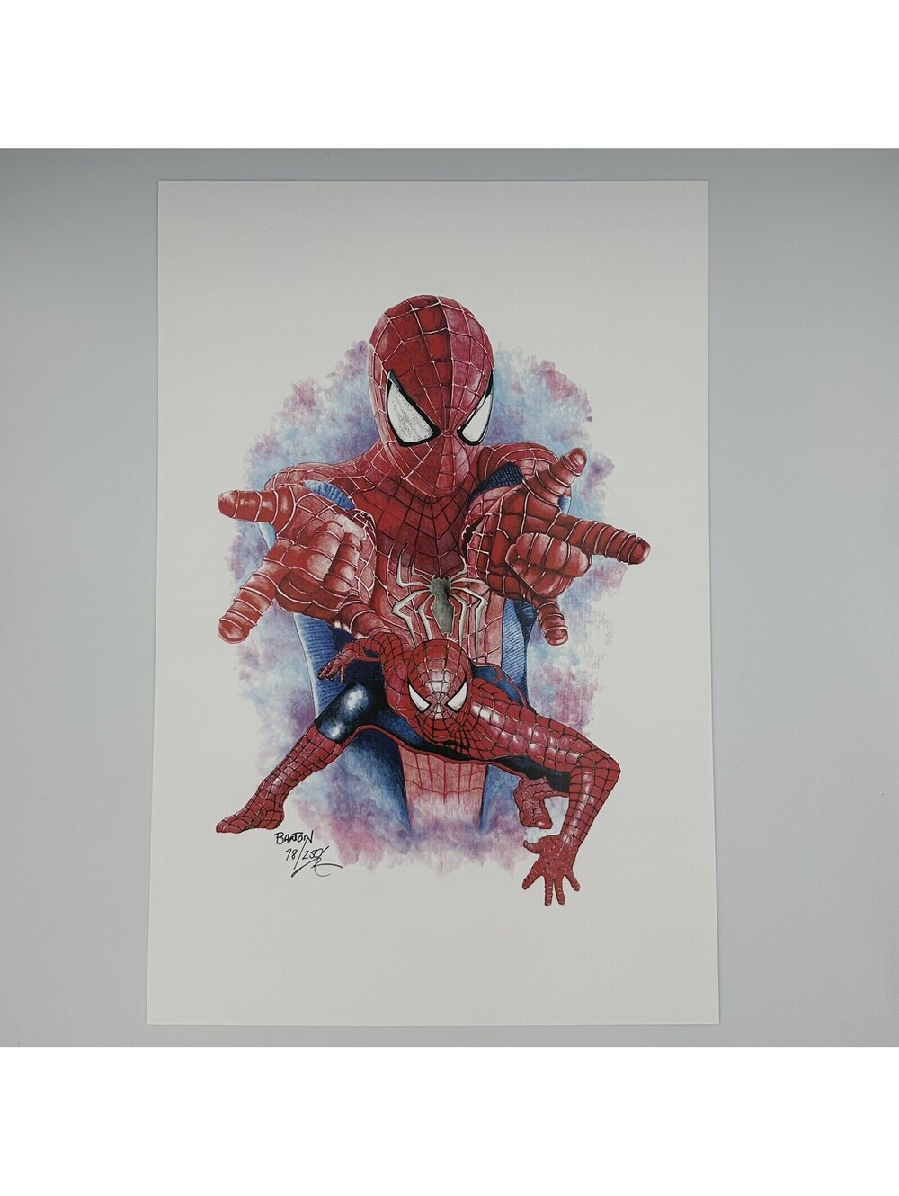 Spider-Man Limited Edition 12x18 Lithograph by Brian Barton #/250 Pristine COA